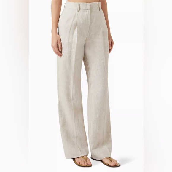 Reformation Pants - Reformation Alex Linen Pant in Oatmeal